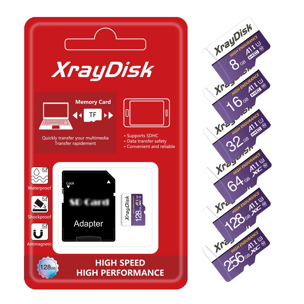 Xraydisk 16GB 32GB 64GB 128GB 256GB High Speed Memory Card TF Card Class 10