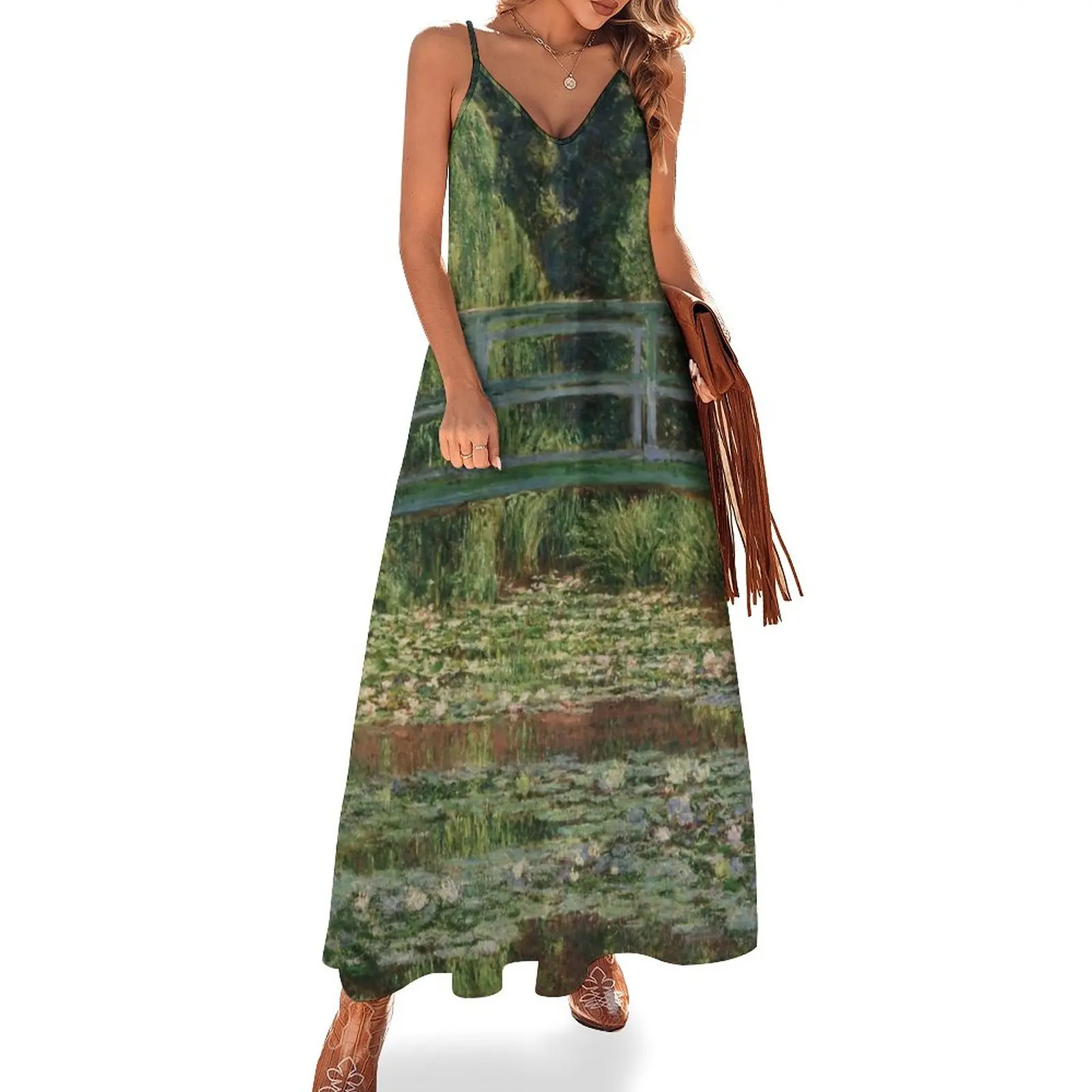 

Monet Japanese Bridge Sleeveless Dress Evening dresses festival outfit women