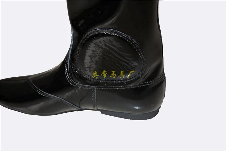 Aoud Saddley Horse Riding Boots Patent Leather Dressage boots Equestrian Boots High Quality Back Zipper Shoes Unisex