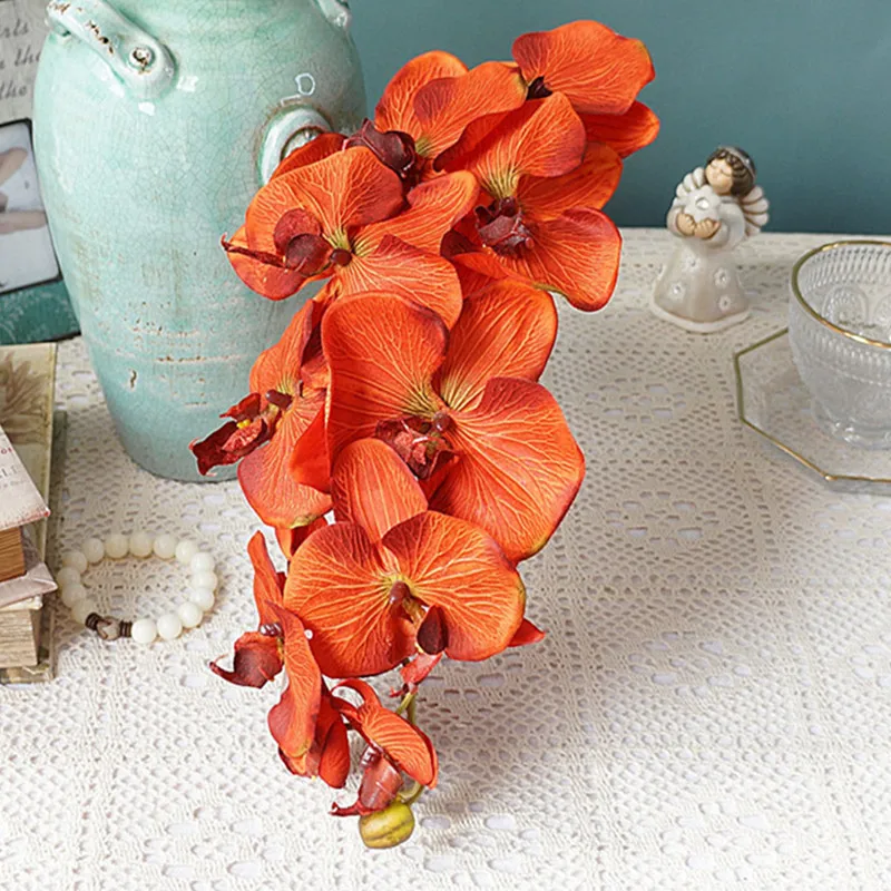 Beautiful Artificial Silk Butterfly Orchid Plant - 70cm Tall Bunch For Wedding, Home & Garden Decor