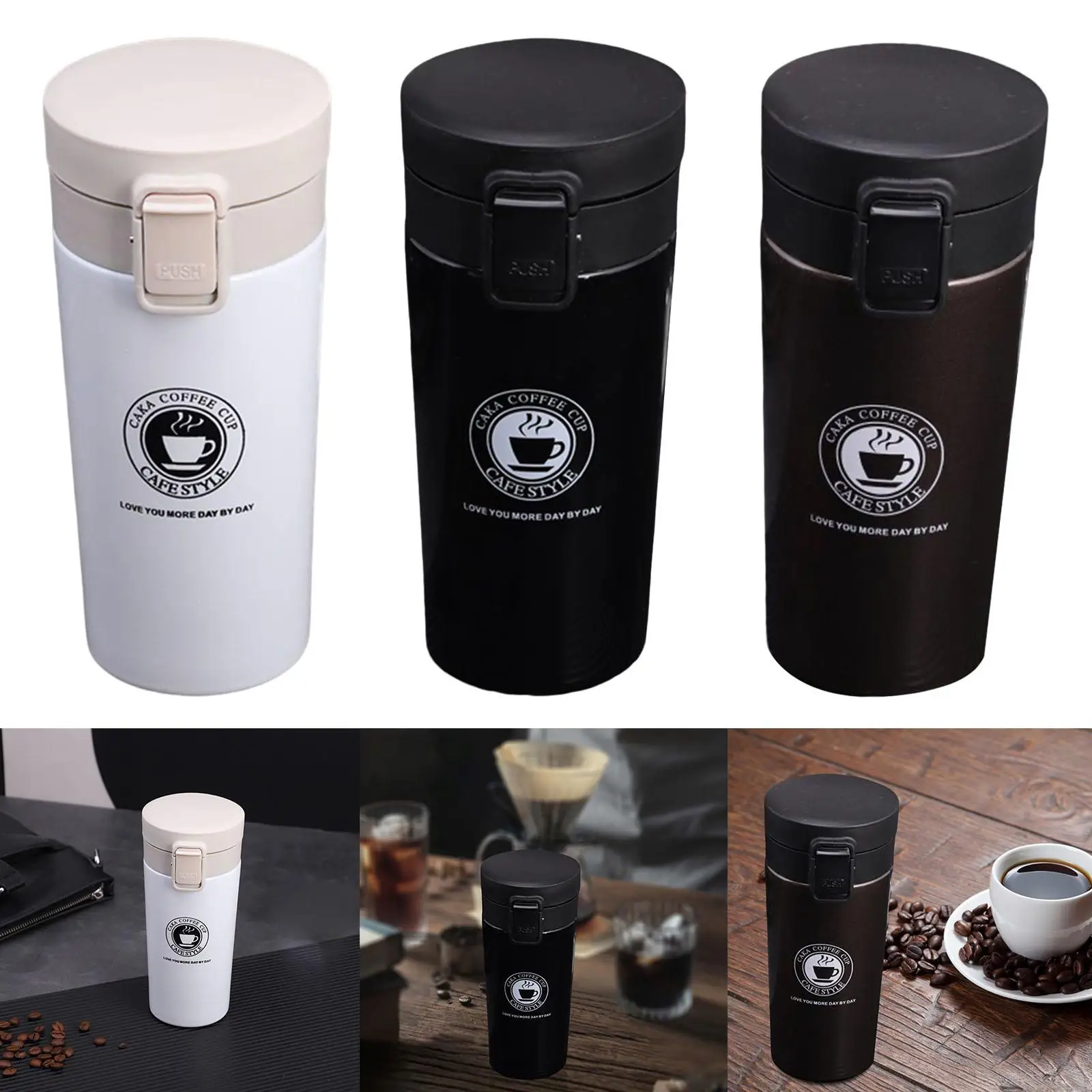 380ml Thermal Cup Stainless Steel Cold Hot Drinks Vacuum Flask Tea Coffee  Mug for Camping Outdoor Driving Biking Sport - AliExpress