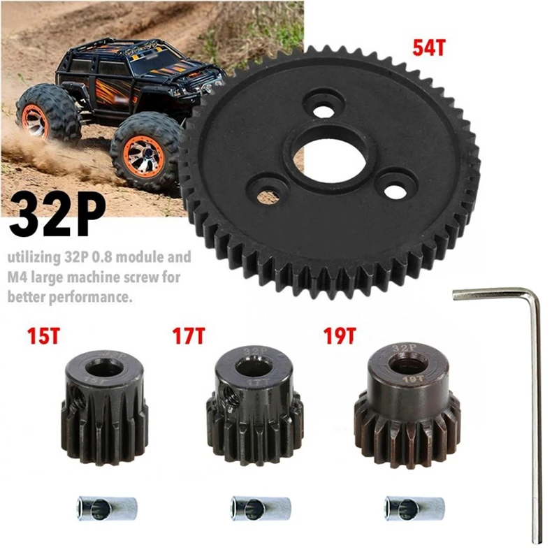 Kit Ingranaggi Dilwe Per Auto RC Traxxas Slash - 32P 18T/56T In Acciaio Kit Ingranaggi Dilwe Per Auto RC Traxxas Slash - 32P 18T/56T In Acciaio