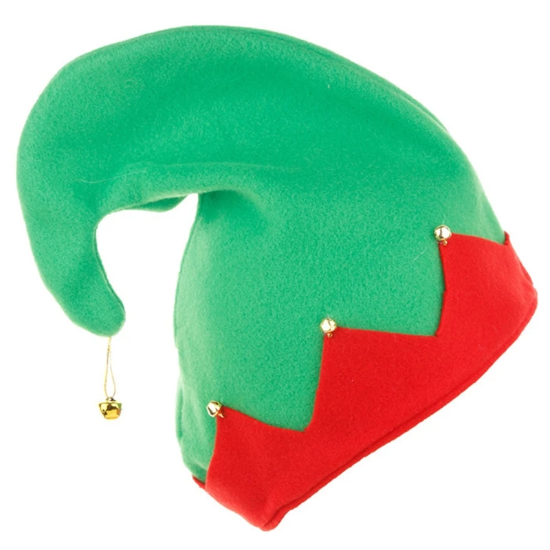 Elf Hats Plush Made for Boys Girls Caps for Festive Christmas Eve Santa Hats with Metal Made Bell Ornament at the Top christmas beanie hat