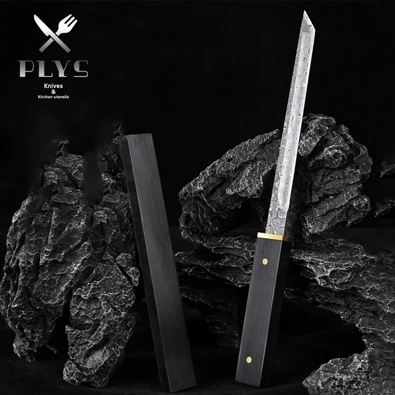

Damascus Pattern Fruit Knife Kitchen Meat Cutter Peeler Outdoor Survival Hunting Tool for Self-Defense Japanese Utility Knife