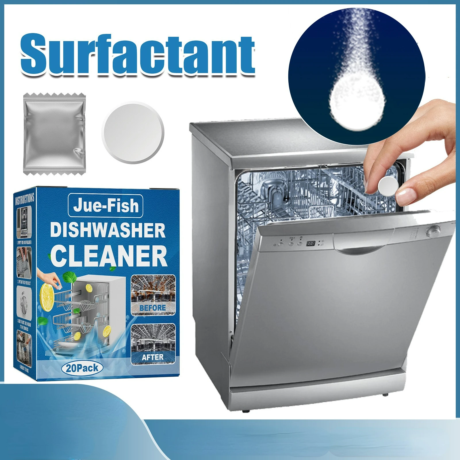 Household Merchandises Dishwasher Decontamination Oil Stain Removing