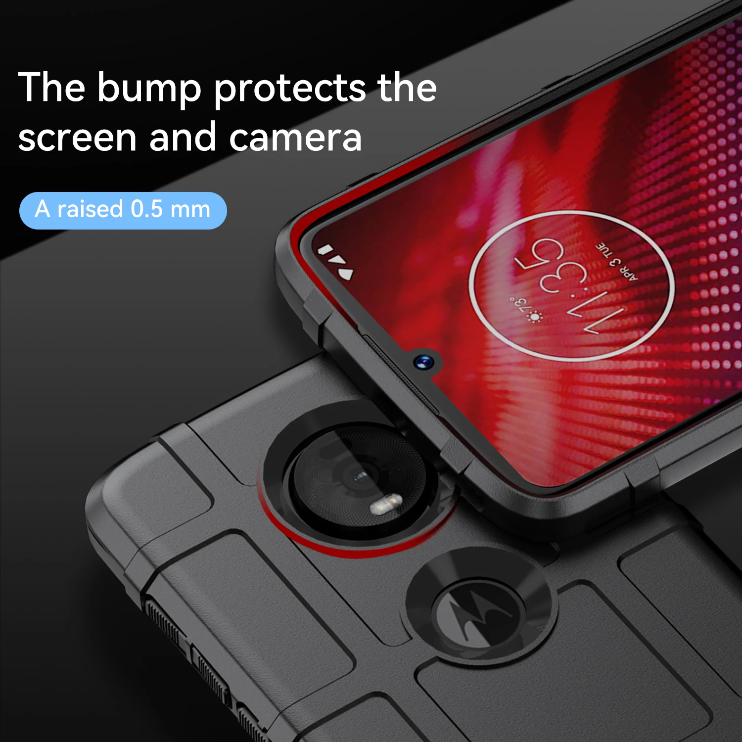 Premium Shockproof Silicone Shield Case for Motorola Z4 Play – Heavy Duty Matte Rubber Protective Back Cover