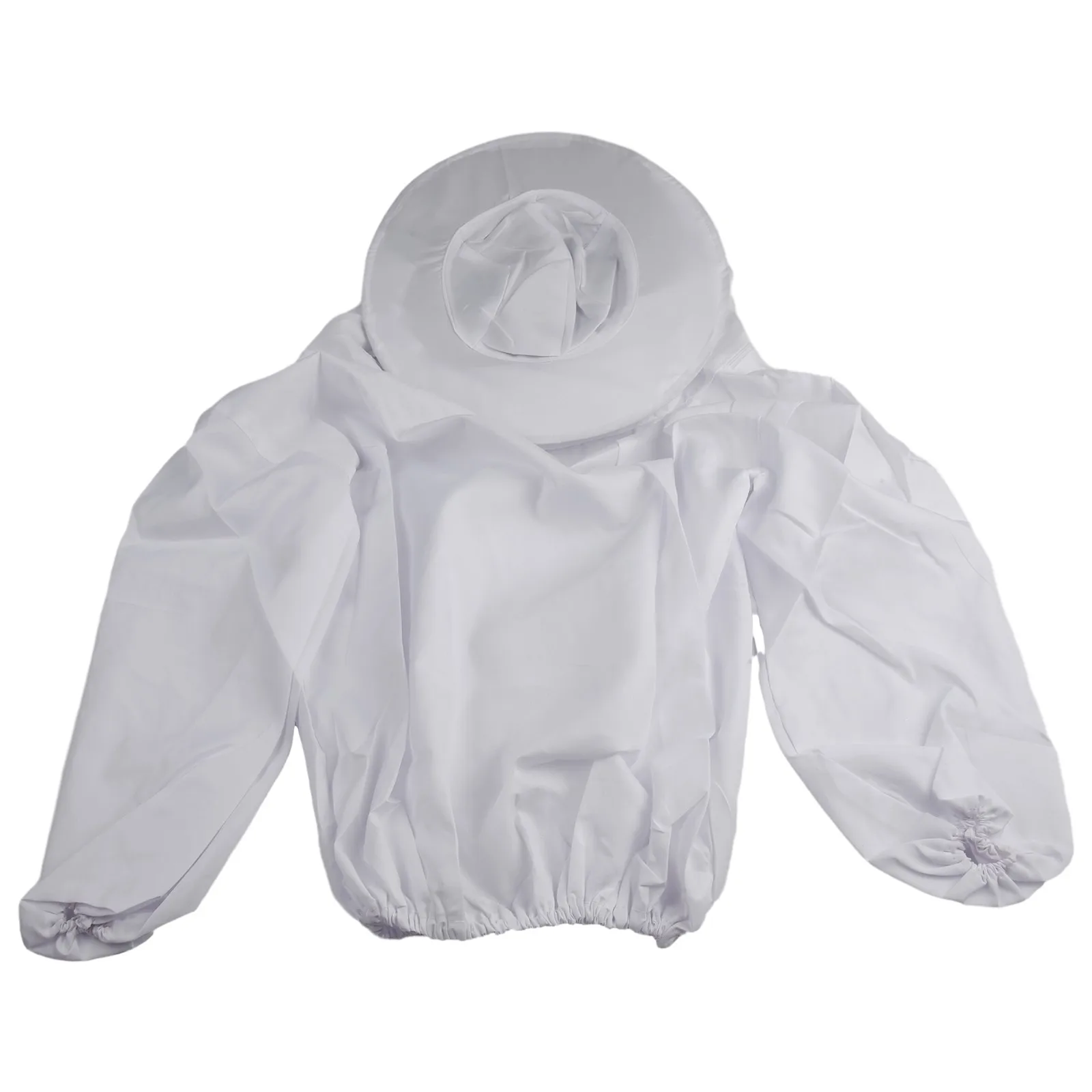 2pcs Beekeeping Jacket Bee Keeper Keeping Suit Pull Over Hat V Eil Smock Protect White Bee Suit Work Clothes 55 Cm Sleeve Length