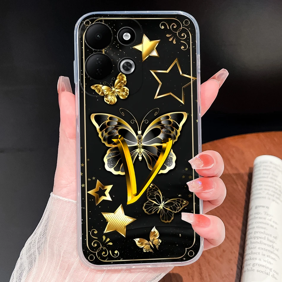 Couple Love Letters Soft Clear Silicone Phone Case - Full Protection & Anti-Slip Bumper