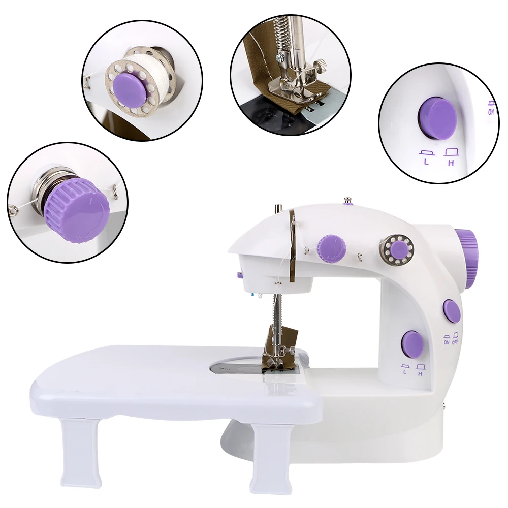  Small Portable Sewing Machine for Kids,Dual Speed Portable  Sewing Machine for Beginners with Light, Sewing Kit for Household Use