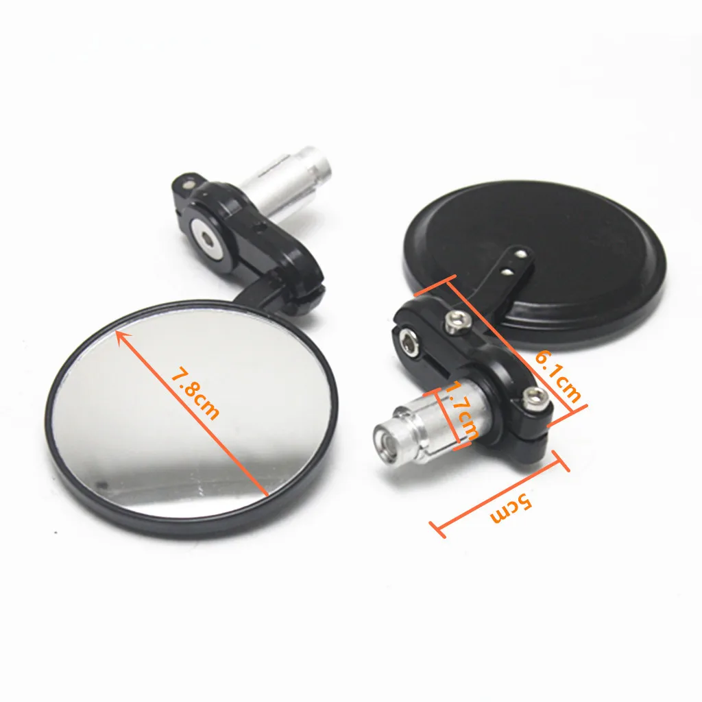 Pair Motorcycle Rearview Mirror Scooter Motocross Rearview Mirrors 360 Rotation Adjustable Riding Round Ellipse Mirror motorcycle mirror motorcycle mirrors