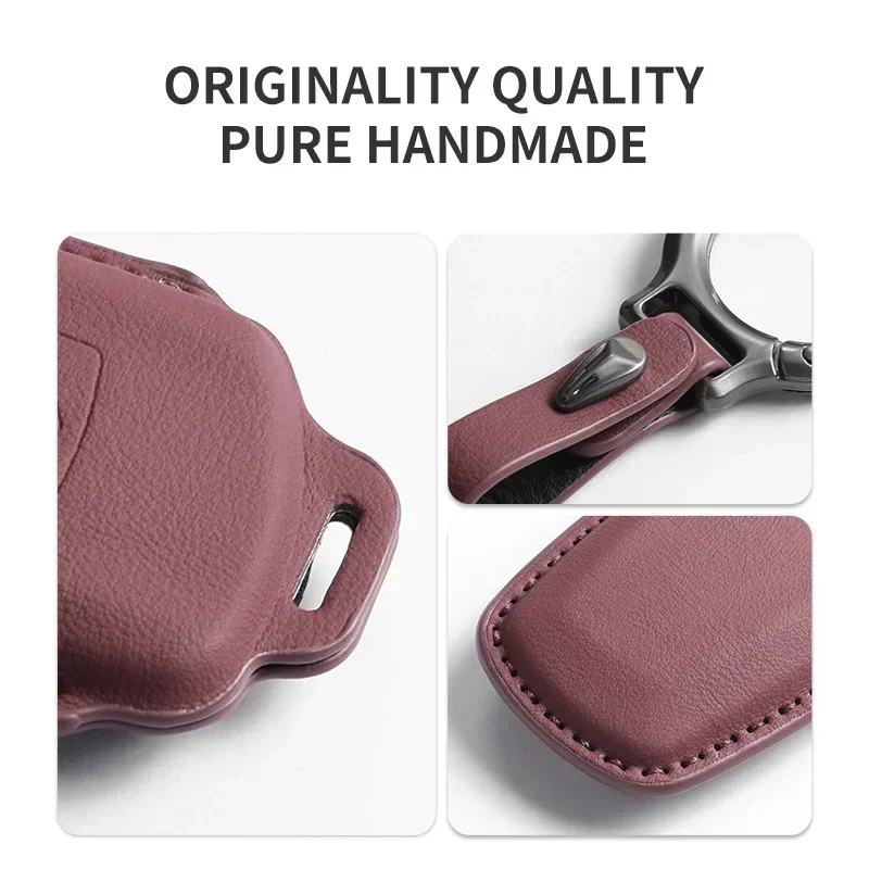 Premium Leather Car Key Case Cover with Sleek Design