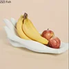Creative Hand Palm Shape Ceramic Fruit Plate Desk Decoration Fruits Tray Snacks Candy Plate Storage Basket Modern Home Decor 5