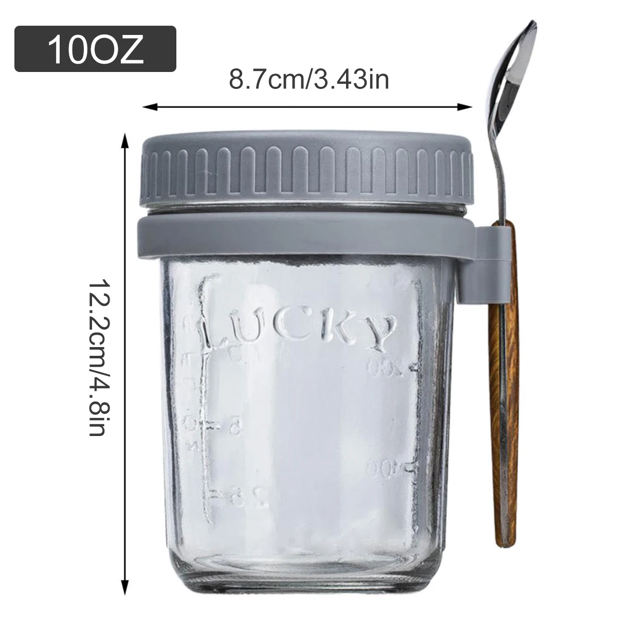  KITCHOP Overnight Oats Containers with Lids and Spoon