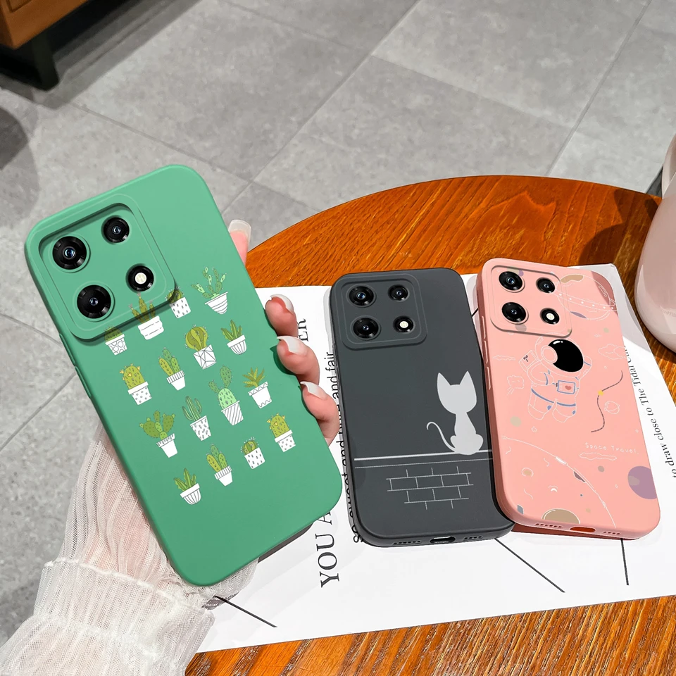 Cute Cat Silicone Liquid Shockproof Bumper Case