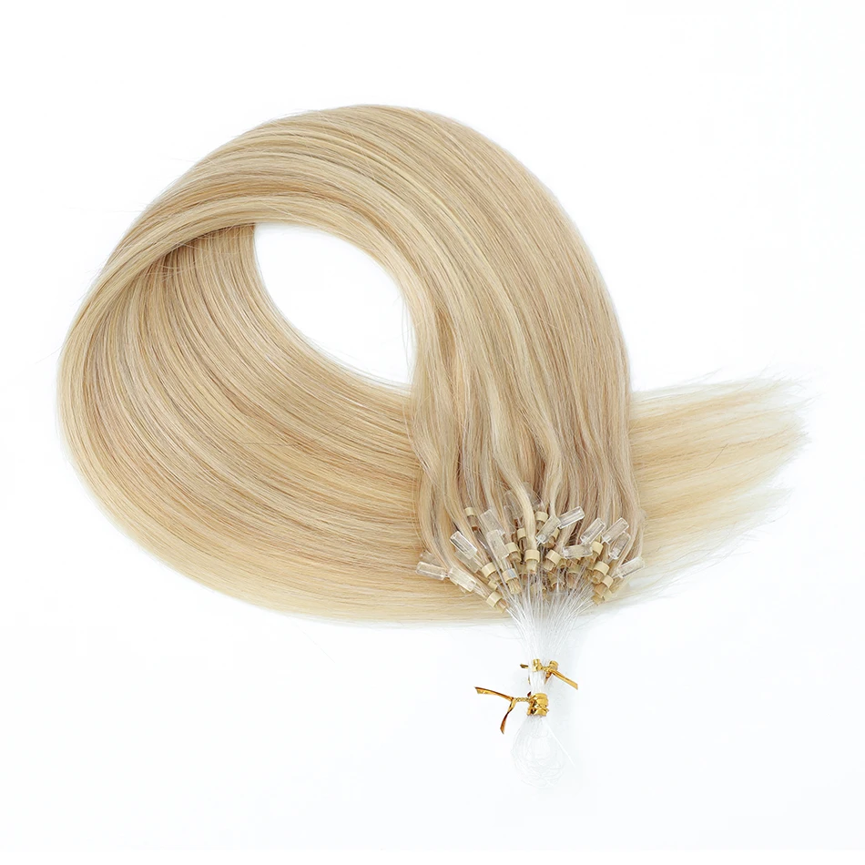 Micro Loop Human Hair Extensions Straight Micro Bead Hair Extensions Remy link 1Gram/Strand,50pcs