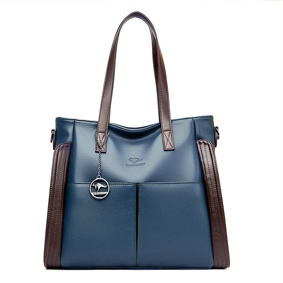 حقيبة حمل جلدية ناعمة للسيدات، محافظ فاخرة كبيرة ا...