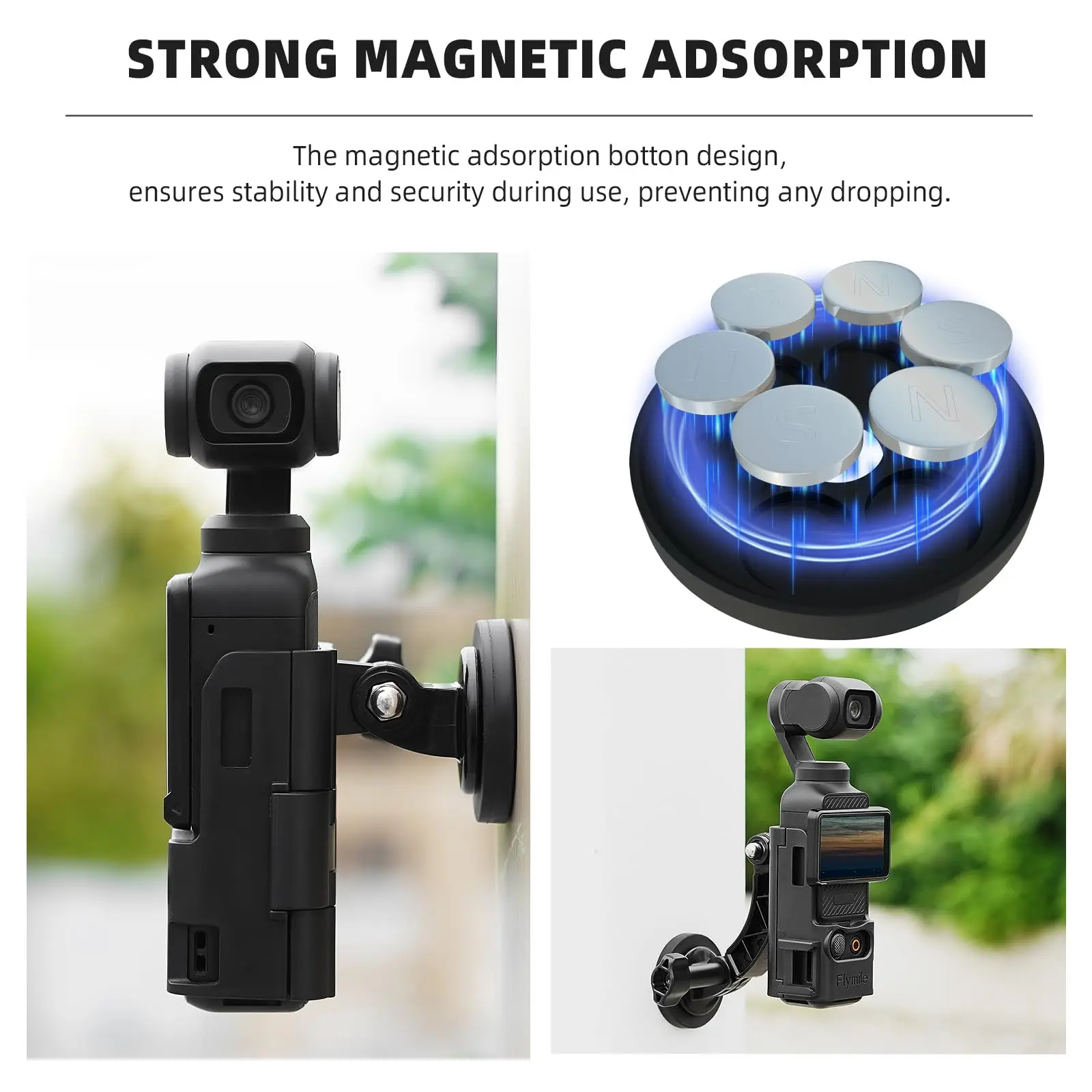 Pretfy Adattatore Magnetico per Fotocamera con Slitta Fredda e Potenti