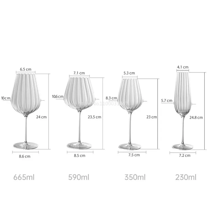 Nordic Ripple Crystal Wine & Champagne Glass 6