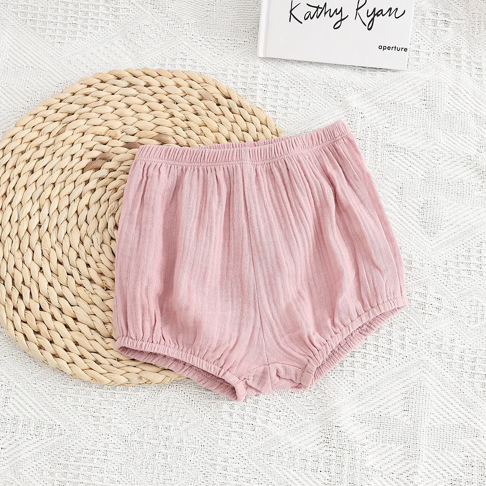 Description Picture 5 of itemNew Born Boys Girls Shorts Solid Color Versatile Short Pants Toddler New Design Thin Fashion Casual Loose Shorts Outdoor Wear