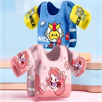 Kids Swimmin Vest Flat Free Baby Girls Boys Swimwear Children's Swimming Arm Float Vest Children's Cartoon Printed Swimsuit 1