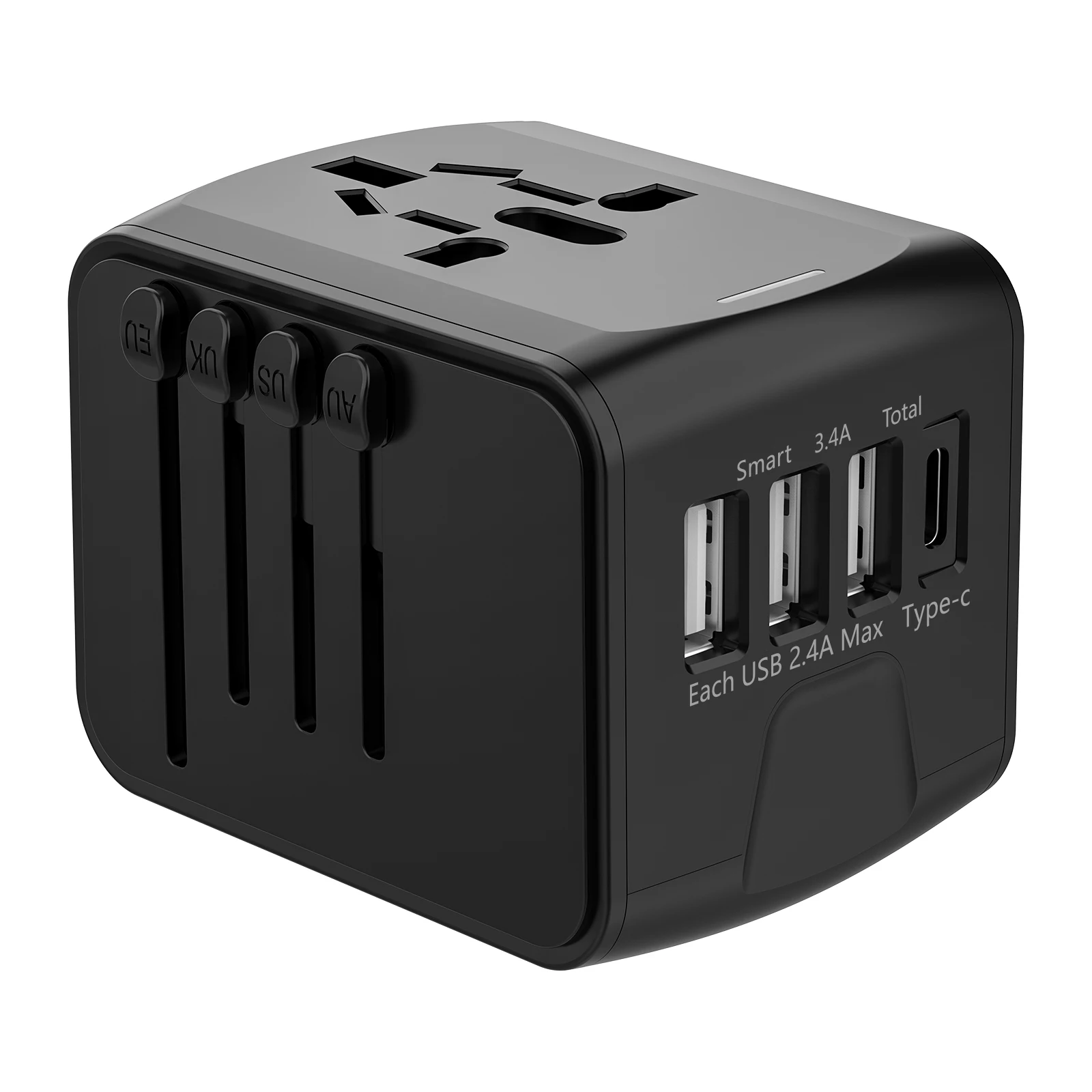 High-Speed Universal Travel Adapter with Multiple USB Ports
