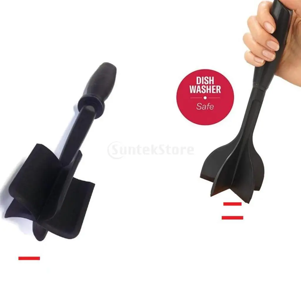 Premium 5 Curve Blades Meat Chopper Rice Potato Pumpkin High Temp Beef Hamburger Masher Smasher Cooking Utensil Kitchen Gadget