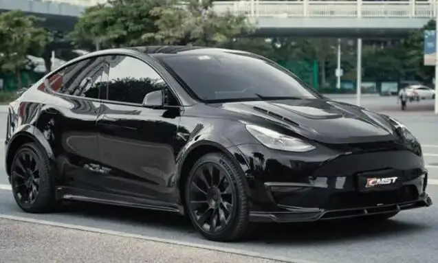 

Комплект для тела Tesla Model y 2020 2021 2022 2023, настоящие боковые юбки из углеродного волокна, фартуки, удлинители для губ