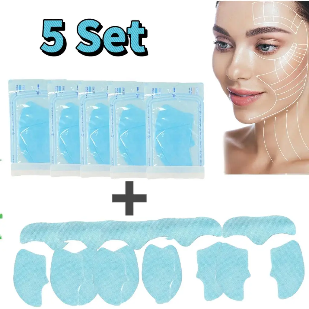 3/5 Set Collagen Film Paper Skincare Essence Anti-Aging Protein Face Mask Reduce Fine Lines Wrinkles Firming Moisture