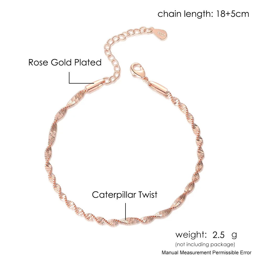 ZHOUYANG Bracelet For Women Smooth Exquisite Trendy Spiral Wave Twisted Grain Rose Gold Color Fashion Jewelry Gift KBH064 images - 6
