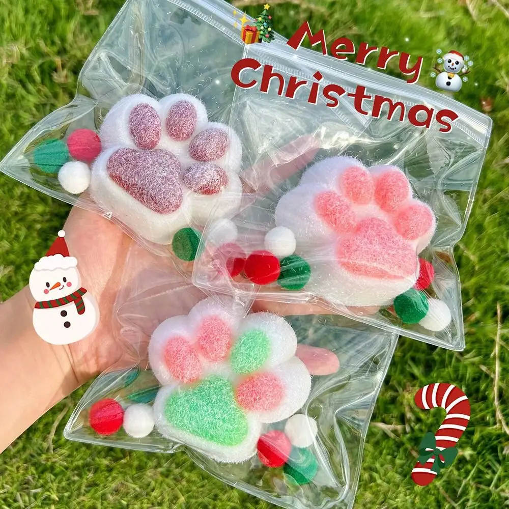 Novelty Squishy Squeeze Toy Slow Rebound Cat Paw Stretch Toys Bag Squeeze Decompression Toy Christmas Gift for Adult Kids 2