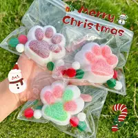 Novelty Squishy Squeeze Toy Slow Rebound Cat Paw Stretch Toys Bag Squeeze Decompression Toy Christmas Gift for Adult Kids 2