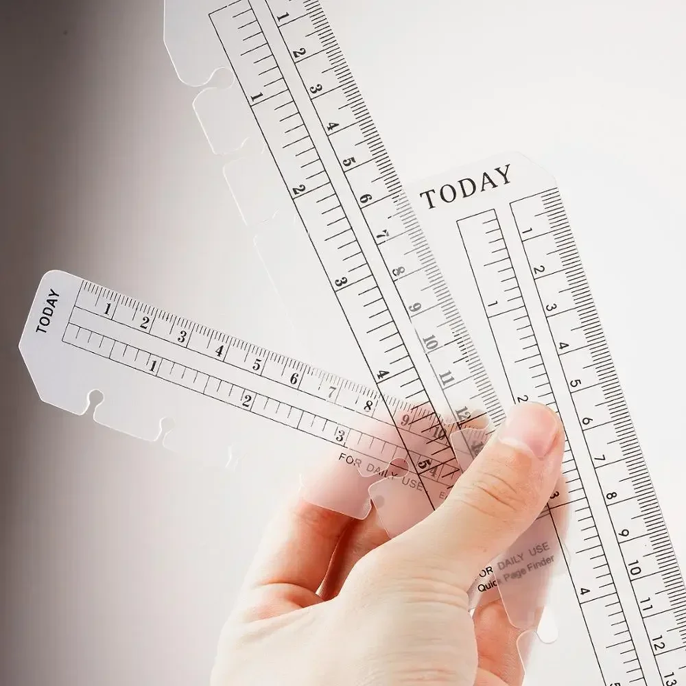 Bookmark Ruler for Rings Notebook 6 hole A5 Personal Size Elastic Drawing Tool Soft Plastic Partition for Planner And Organizer drawing ruler,plastic ruler