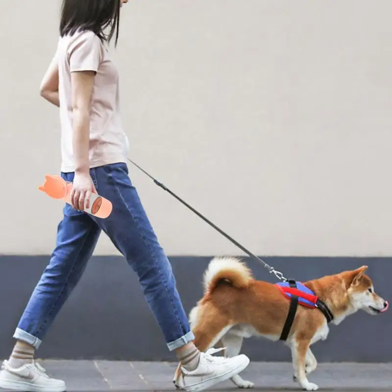 Dog Travel Water Bottle Leak Proof Travel Bowl Drinking Feeder With Food Container Outdoor Accessories For Walking