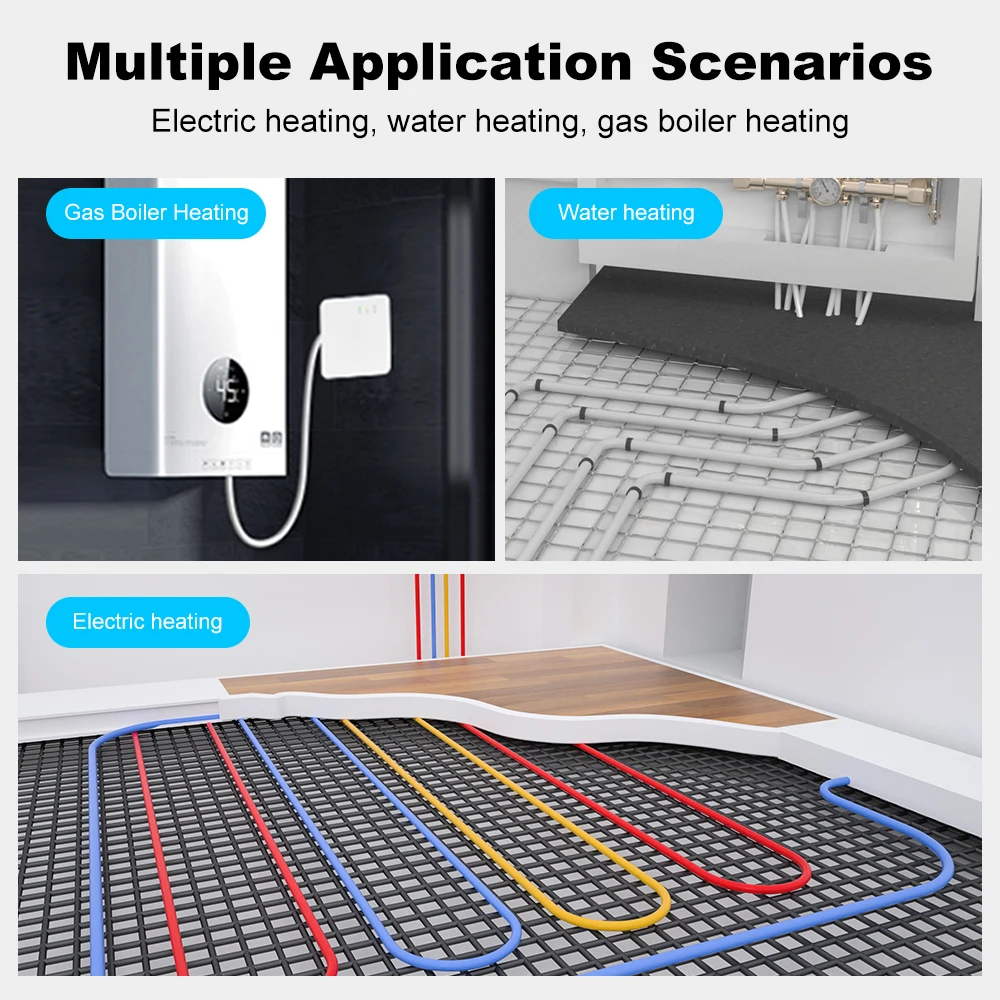 Tuya Wireless WiFi RF868 Thermostat Temperature Controller For Water/Electric Floor Heating Gas Boiler With Alexa Google Home