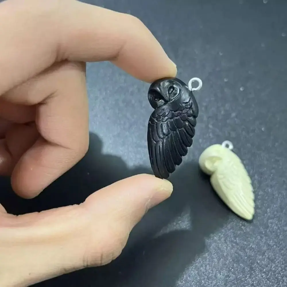 Handmade Wooden Owl Pendant Necklace for Couples