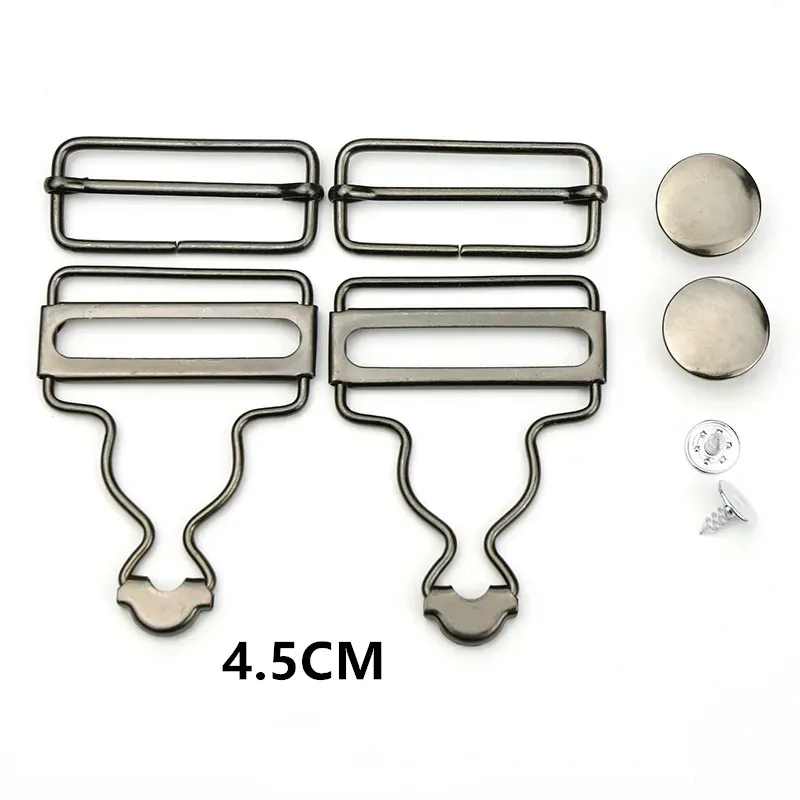 Fibbie Metalliche Per Bretelle E Pantaloni, Set Da 4 Pezzi - Clip Di Ricambio In Stile Retrò, Colore Bronzo, Per Jeans E Giacche - 4