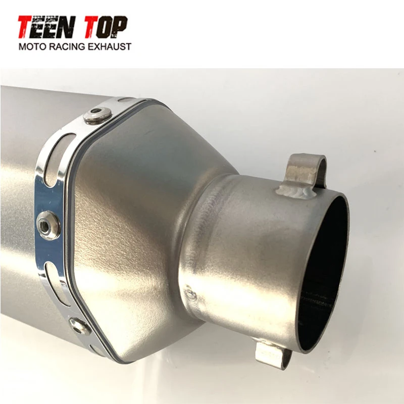 51MM Universal Motorcycle Exhaust 370MM Muffler With DB Killer Titanium Alloy AK Exhaust For Kawasaki Ninja300 Ninja400 Z400 - Image 4