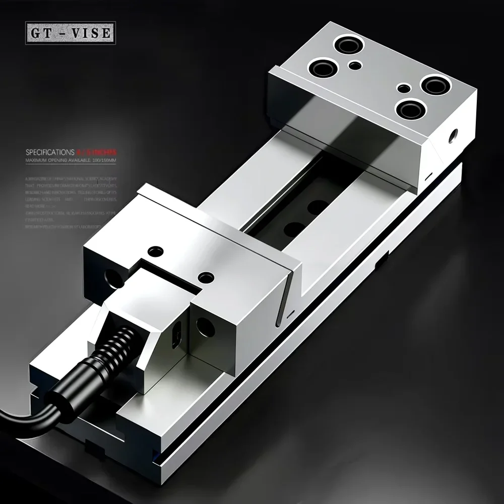 GT100x100 & GT125x150 Maschinenschraubstock 4/5 Zoll Präzisions-Desktop-Schraubstock für CNC-Bearbeitungszentrum, Drehmaschine und Fräsmaschine