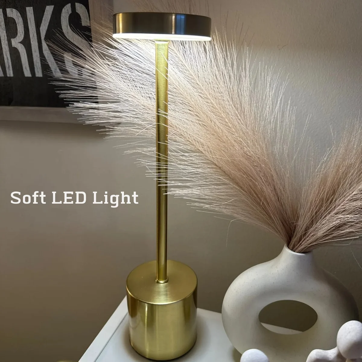 USB Design Akumulatorowa lampka nocna LED do sypialni na stolik nocny do domu Dekoracja stołu w restauracji Bezprzewodowa 5