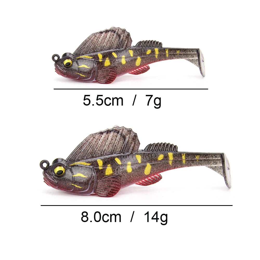 1Pcs Fishing Lure Soft Bait 7cm 14g Dark Sleeper Swimbaits Soft Lures Pike Lure  Bass Swimmer Perch Fishing Leurre Souple Tackle