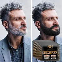 Shampoing naturel pour cheveux, 1 à 20 pièces, teinture pour barbe noire, peinture pour hommes, coloration pour barbe, 5 Minutes, noircissement temporaire, moustache 3