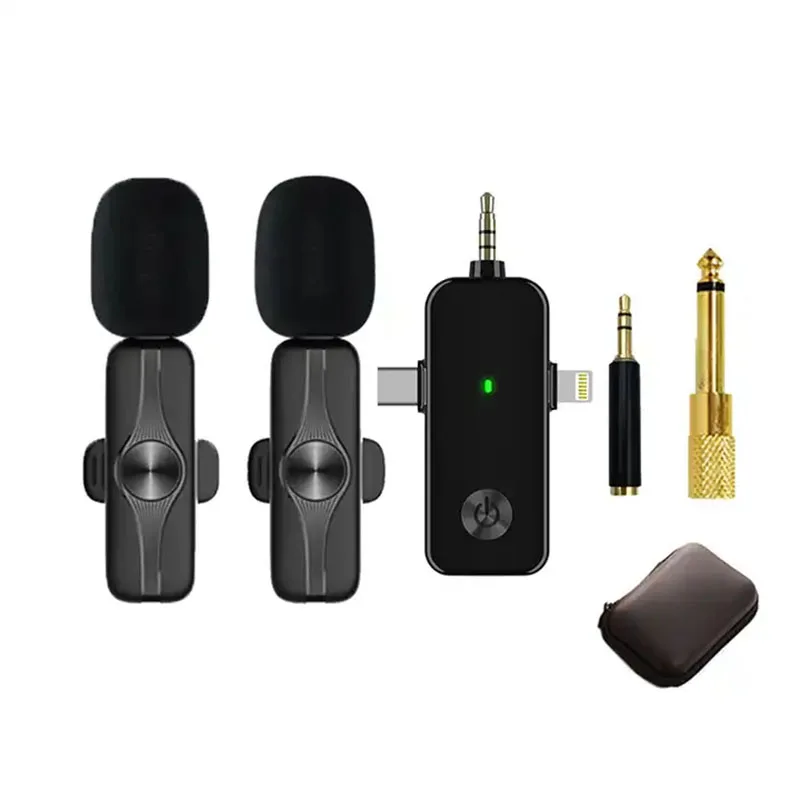 2.4G Wireless Mini Microphone for Phone 3 In 1 Android Type-C 3.5mm Smartphone DSLR Camera Desktop Laptop PC LavaMic