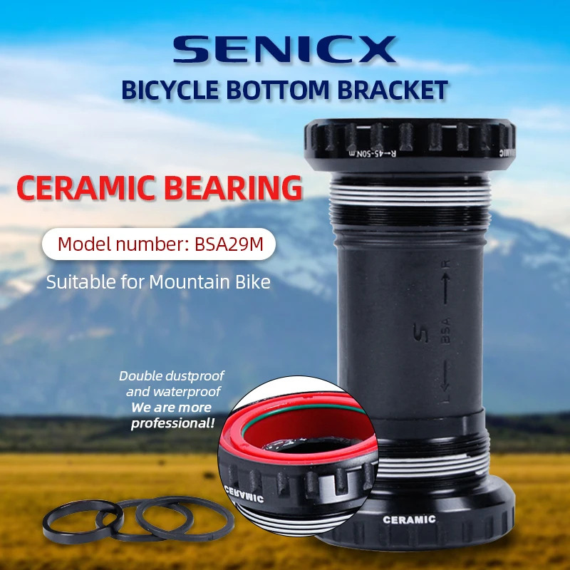 Senicx-bsa-スレッドボトムブラケット,68または73スレッド,sram,ダブ