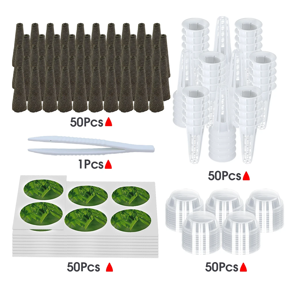 Hydroponic Indoor Garden Starter Kit with Seed Pods and Growth Medium