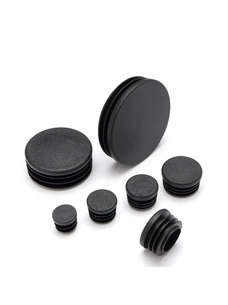 2-10pcs Tube Cover Round Inner Plug Glide Insert Blanking Cap Black Plastic Pipe Insert Plug 16 19 22 25 30 35 40 45 50 60 70mm pipe end cap,rubber caps,silicone rubber caps