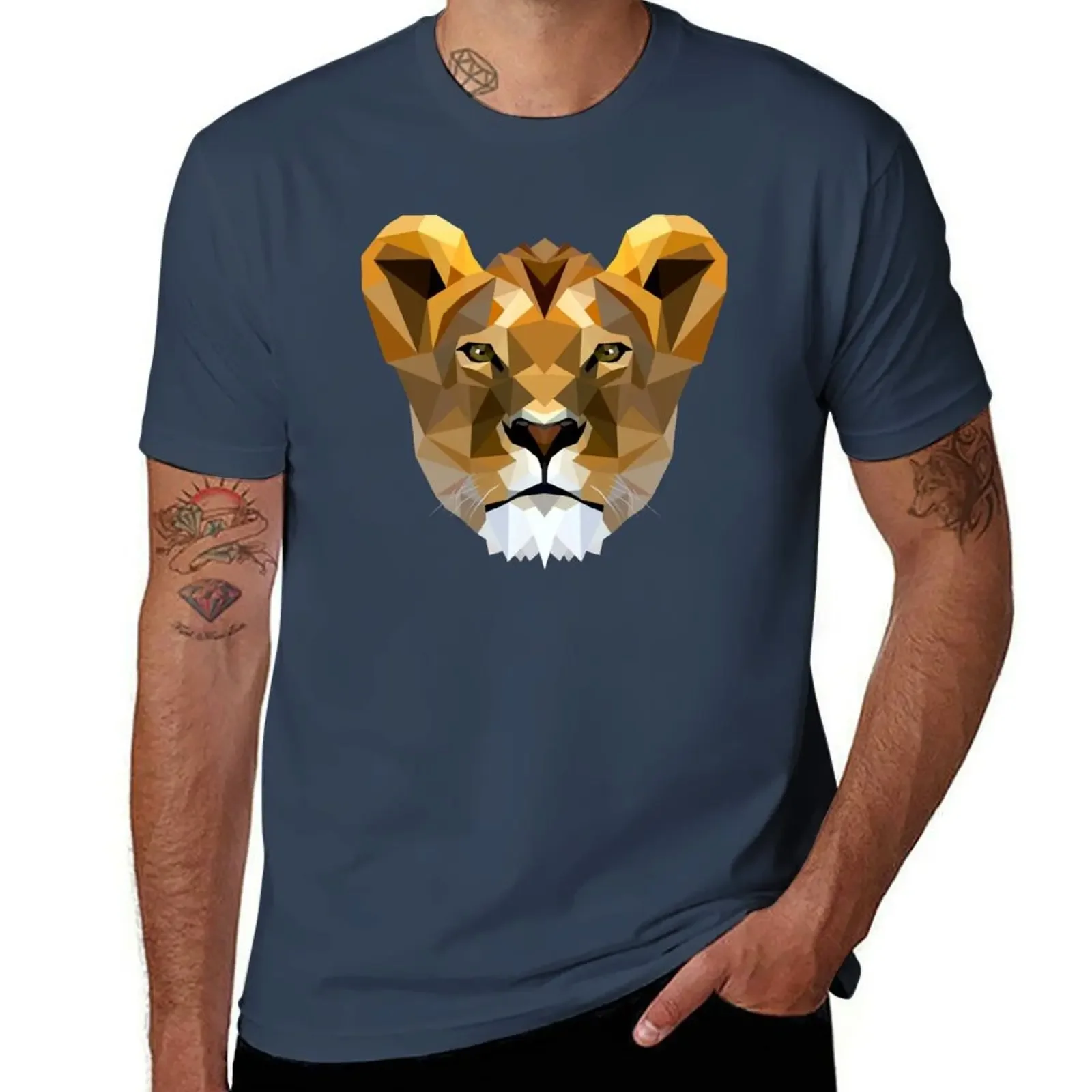

Lioness T-shirt quick drying heavyweights boys whites mens t shirts