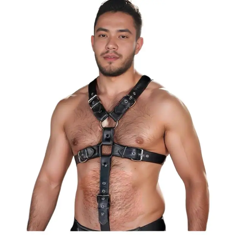 

Harness Mens fetish Leather Men Chest Harness Fetishwear Sexy Suspenders Harness BDSM Lingerie Body Bondage Harnais bdsm straps