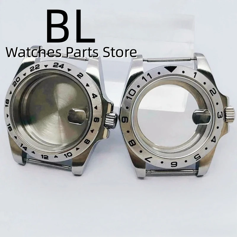 Bliger 40Mm Cassa Dell'Orologio 12 Ore/24 Ore Vetro Zaffiro Per Nh34Nh35 36 Eta28 Miyota82 Pt5000 Seagull St2130 Dg2813 3804 Movimento
