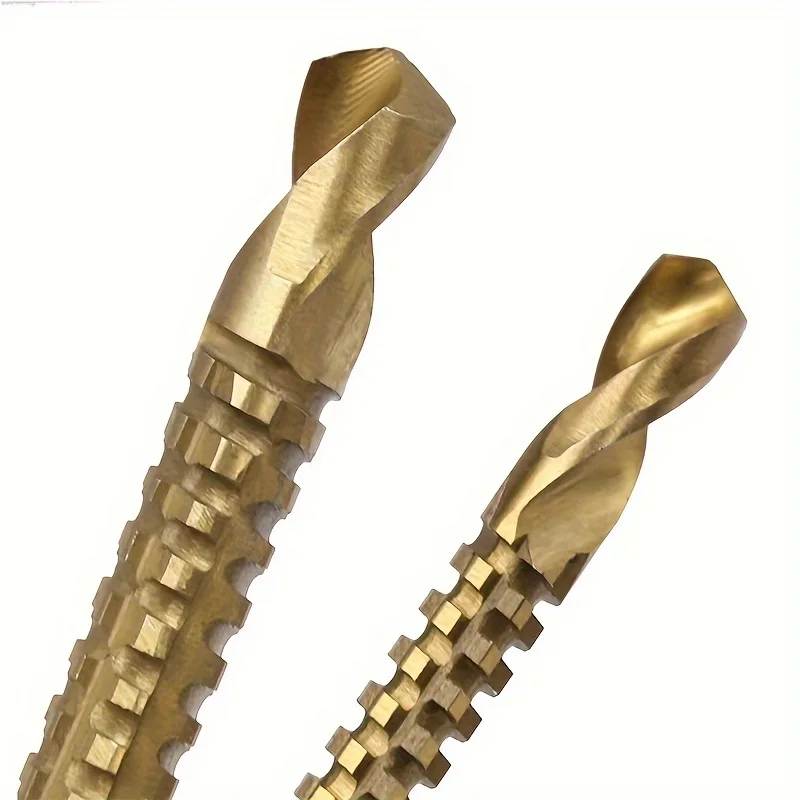 Step Drill Bit 6pcs/set 4-32mm Woodworking Hole Cutter Titanium Coated High-Speed Steel Includes 3mm/6mm/8mm Sawtooth Bit