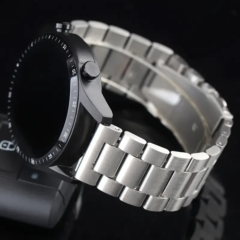 Premium Stainless Steel Metal Watch Strap, 20mm/22mm Adjustable Band